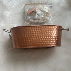 New! Cost Plus World Market Copper Hammered Basket Kit